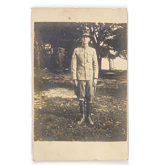 Set of 7 Early 1900s Postcards, RPPC, Soldier, Farm & Rural Life, Dog Photograph - Picture 3 of 3